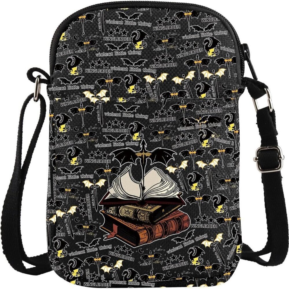 Fantasy Dragon Reader Gift Zip Canvas Tote Bag Women Casual Travel